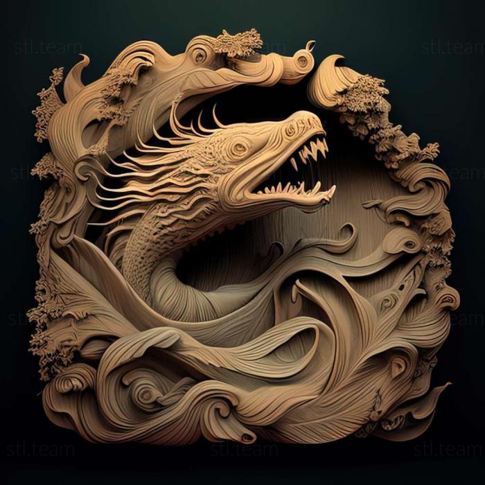 3D model sea monster (STL)